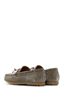 Men's Khaki Suede Leather Tasseled Loafer | Derimod