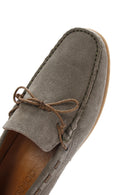 Men's Khaki Suede Leather Tasseled Loafer | Derimod