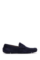 Men's Navy Blue Leather Casual Loafer | Derimod