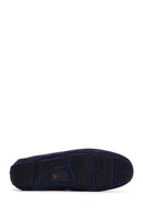 Men's Navy Blue Leather Casual Loafer | Derimod