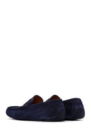 Men's Navy Blue Leather Casual Loafer | Derimod