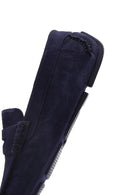 Men's Navy Blue Leather Casual Loafer | Derimod