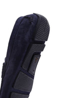 Men's Navy Blue Leather Casual Loafer | Derimod