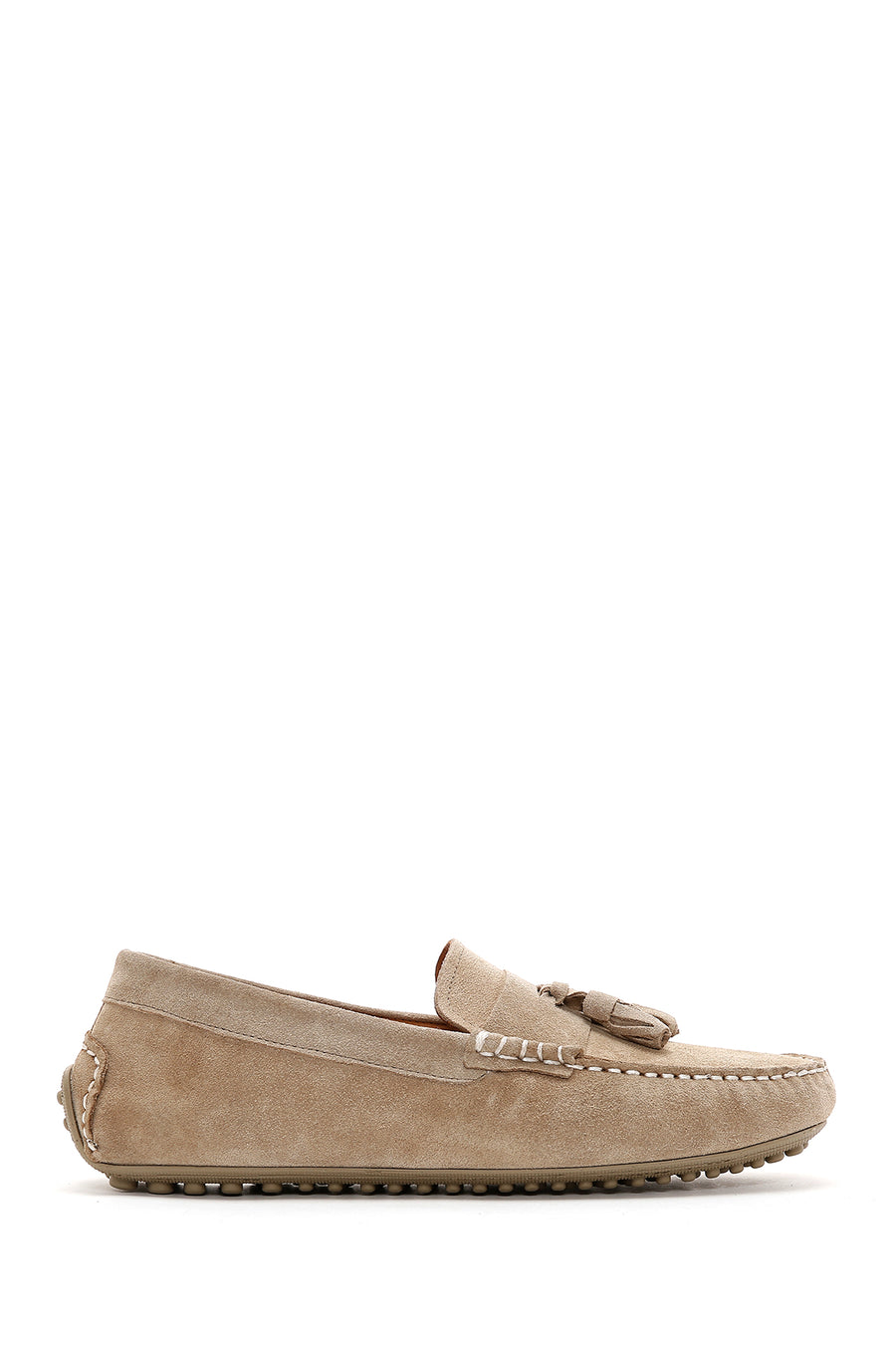 Men's Mink Suede Leather Tasseled Loafer 23SFD631910 | Derimod