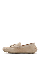 Men's Mink Suede Leather Tasseled Loafer | Derimod
