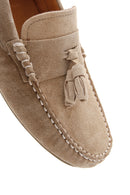 Men's Mink Suede Leather Tasseled Loafer | Derimod