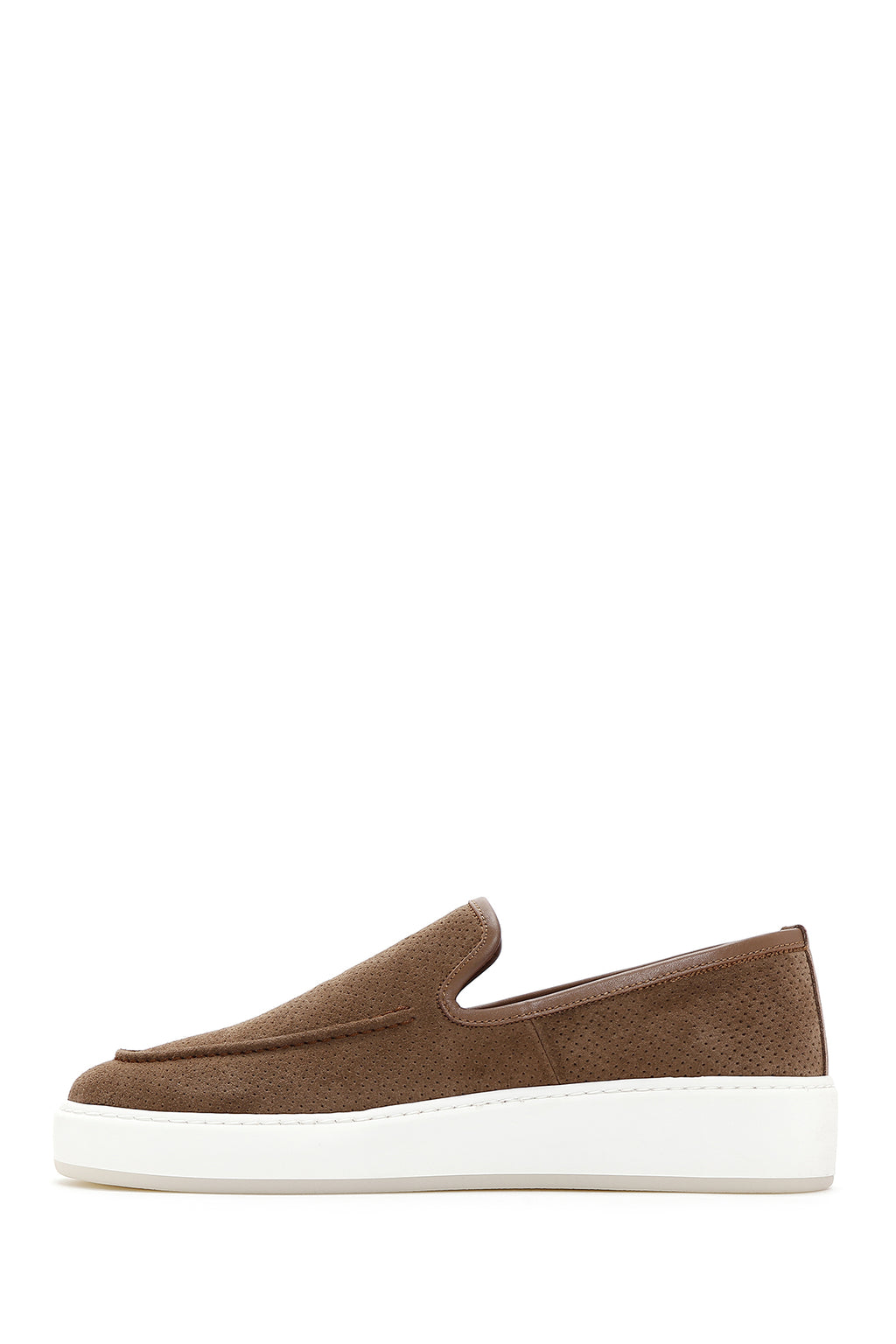 Erkek Vizon Süet Deri Spor Loafer