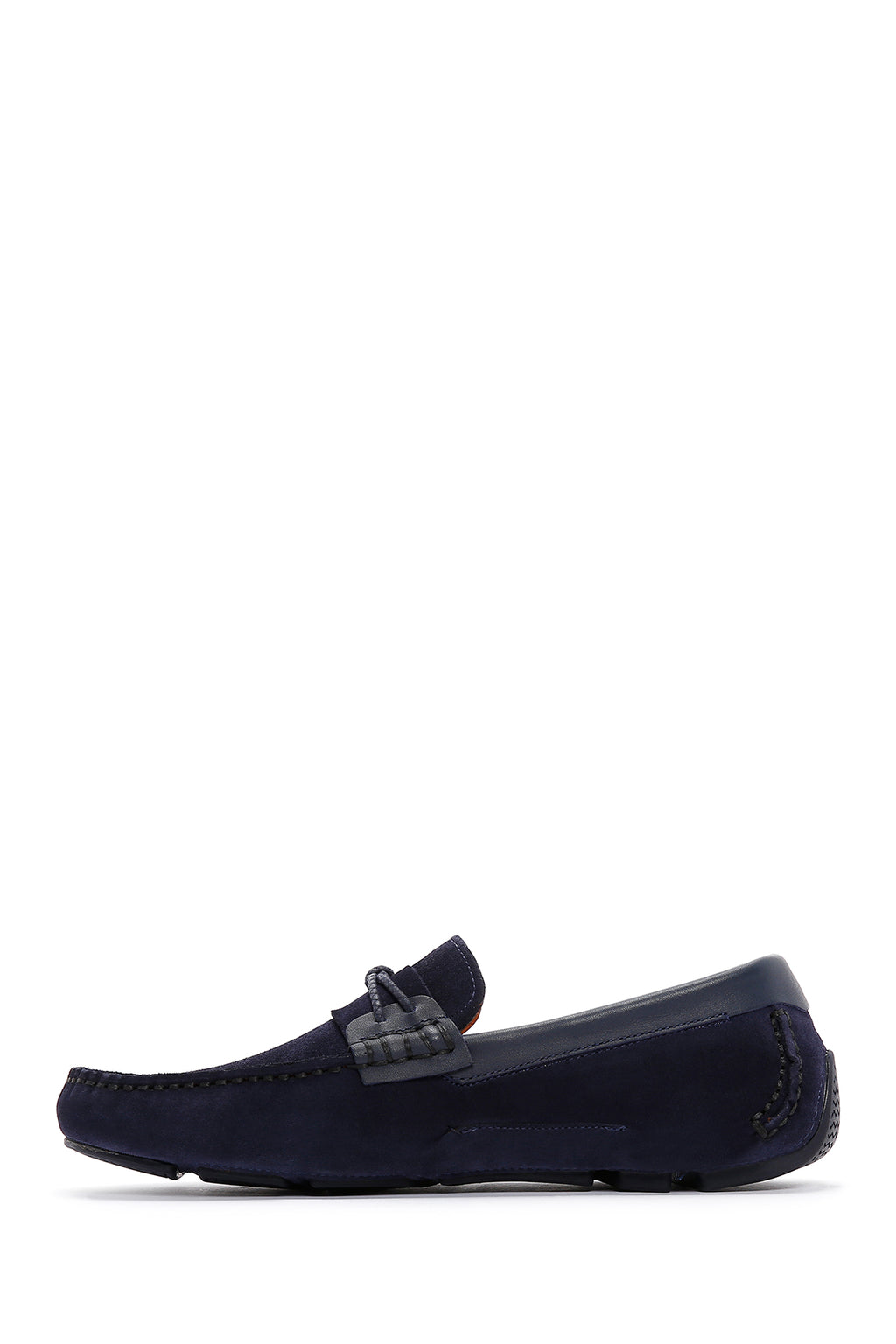 Erkek Lacivert Süet Deri Spor Loafer