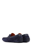 Men's Navy Blue Suede Leather Sports Loafer | Derimod