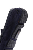 Men's Navy Blue Suede Leather Sports Loafer | Derimod