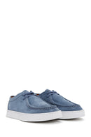 Erkek Mavi Süet Deri Casual Ayakkabı | Derimod