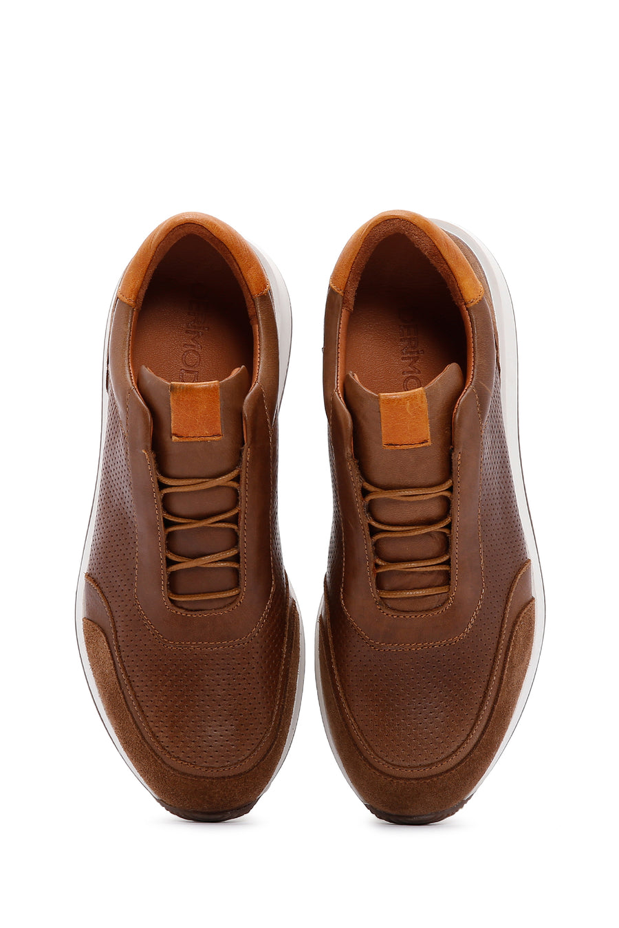 Men's Mink Leather Suede Detailed Sneaker
