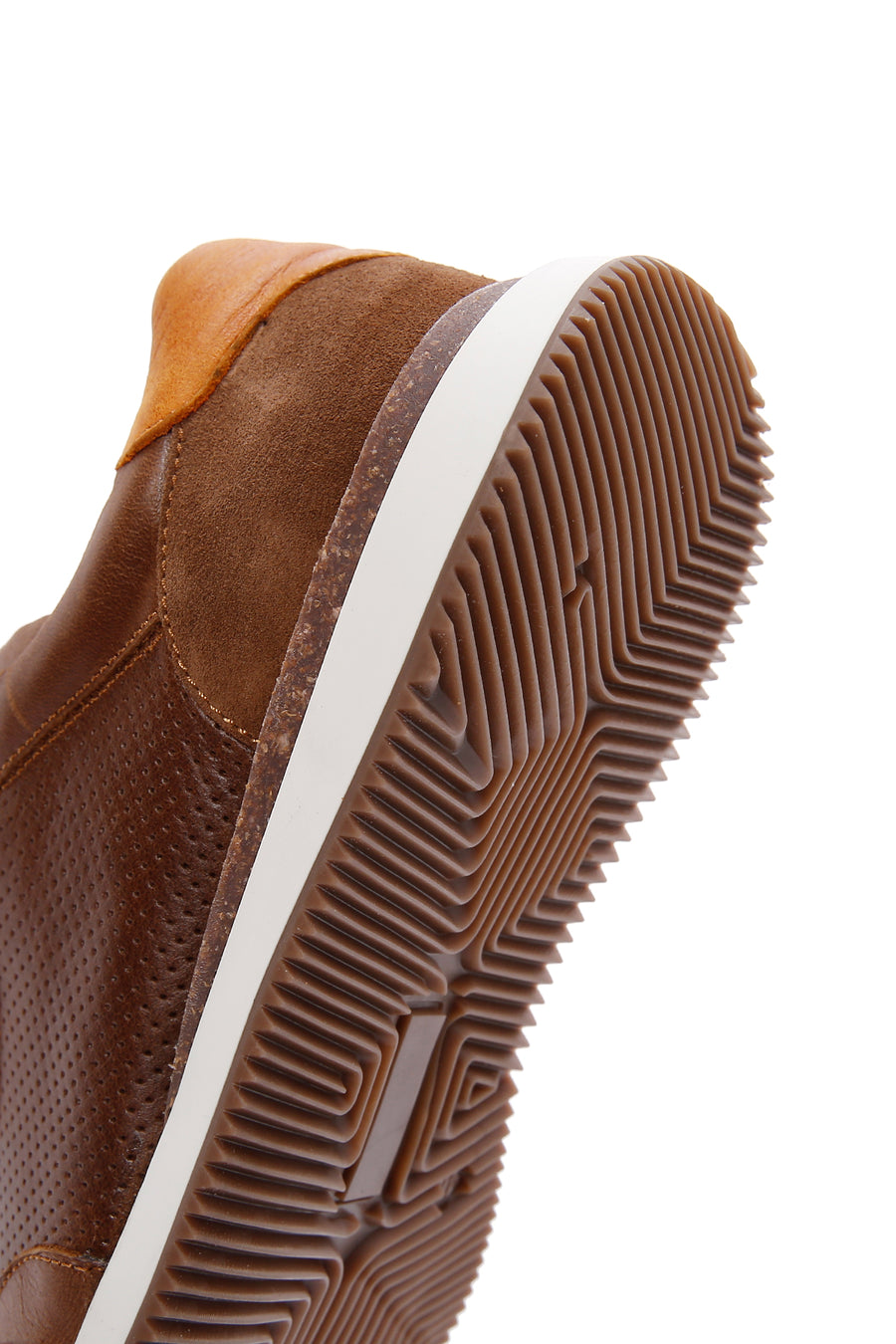 Men's Mink Leather Suede Detailed Sneaker