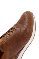 Men's Mink Leather Suede Detailed Sneaker | Derimod