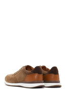 Men's Mink Suede Leather Printed Sneaker | Derimod