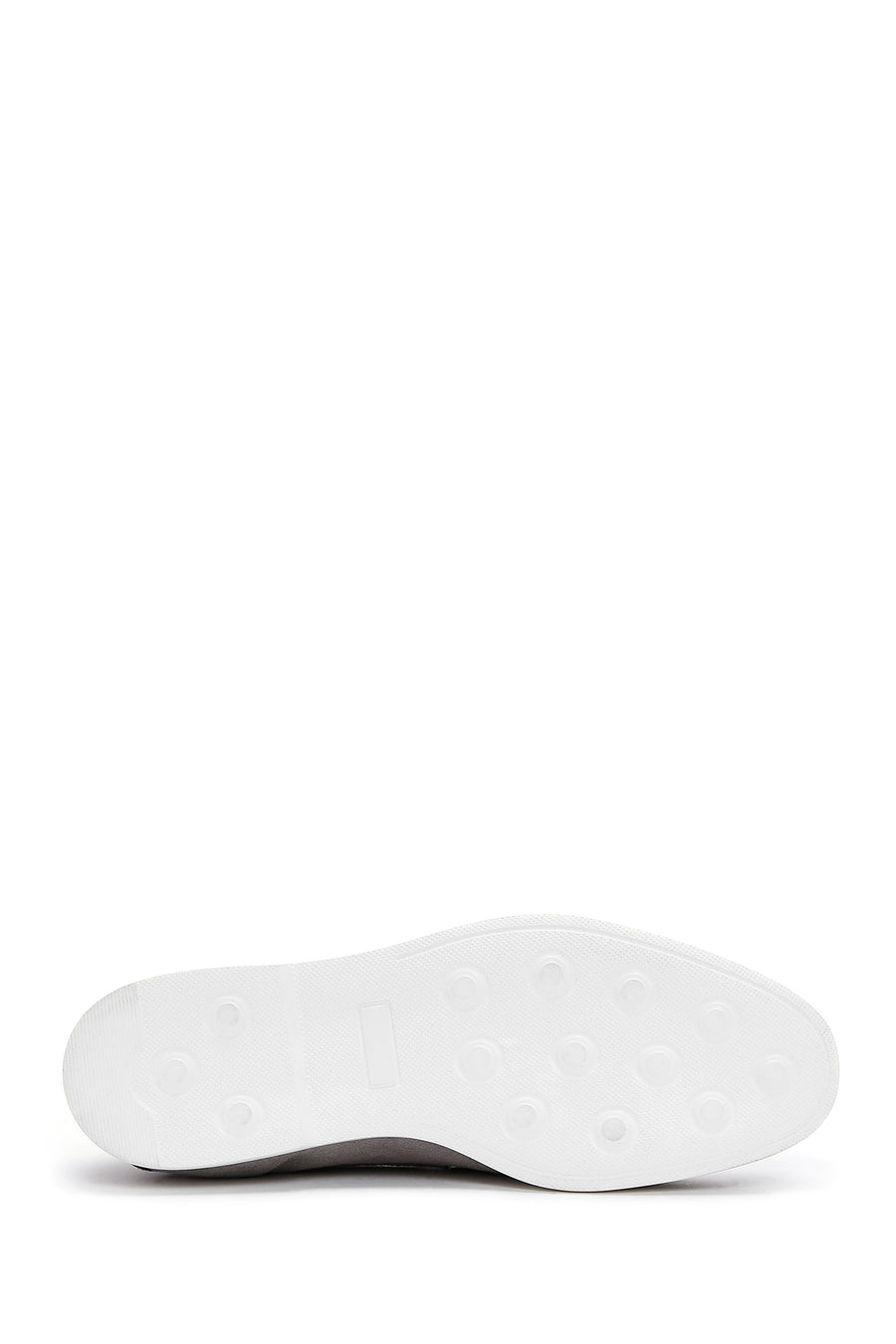 Erkek Gri Süet Deri Spor Loafer