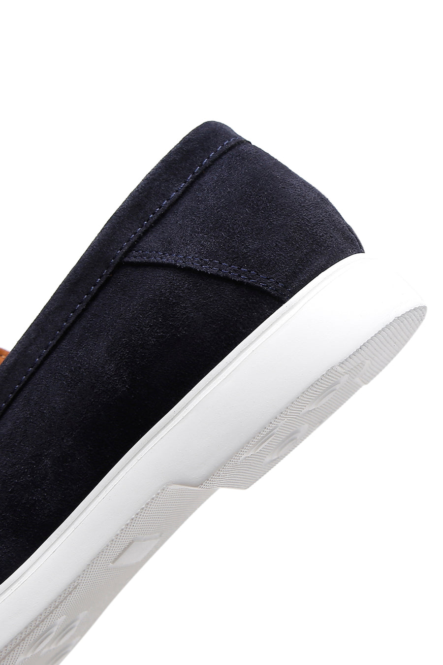 Erkek Lacivert Süet Deri Spor Loafer