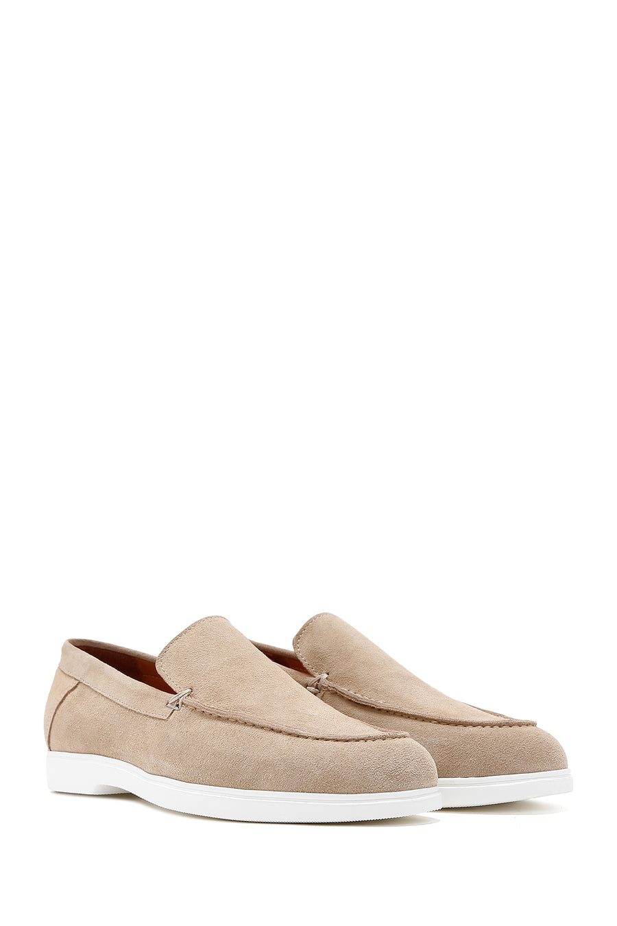 Erkek Vizon Süet Deri Spor Loafer