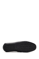 Men's Black Leather Buckle Casual Loafer | Derimod