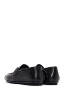 Men's Black Leather Buckle Casual Loafer | Derimod