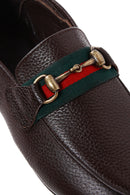 Men's Brown Leather Buckle Casual Loafer | Derimod