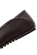 Men's Brown Leather Buckle Casual Loafer | Derimod