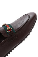 Men's Brown Leather Buckle Casual Loafer | Derimod