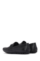 Men's Black Buckle Leather Casual Loafer | Derimod
