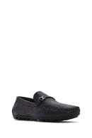 Men's Black Buckle Leather Casual Loafer | Derimod