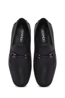 Men's Black Buckle Leather Casual Loafer | Derimod