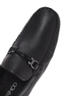 Men's Black Buckle Leather Casual Loafer | Derimod