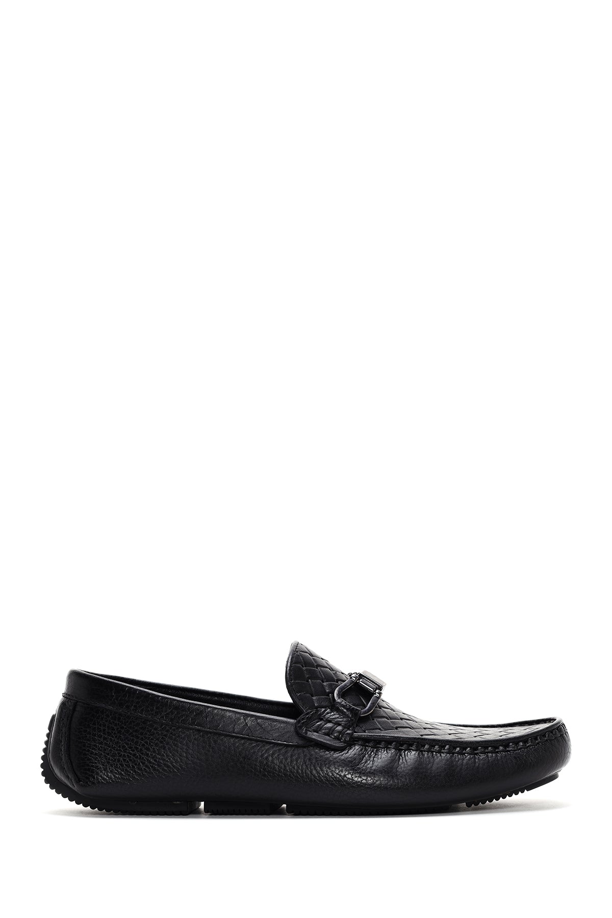 Men's Black Buckle Leather Casual Loafer 23SFD640226 | Derimod