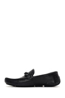 Men's Black Buckle Leather Casual Loafer | Derimod