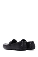 Men's Black Buckle Leather Casual Loafer | Derimod