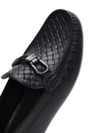 Men's Black Buckle Leather Casual Loafer | Derimod