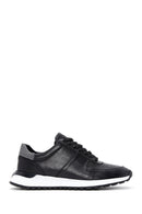 Men's Black Leather Sneaker | Derimod