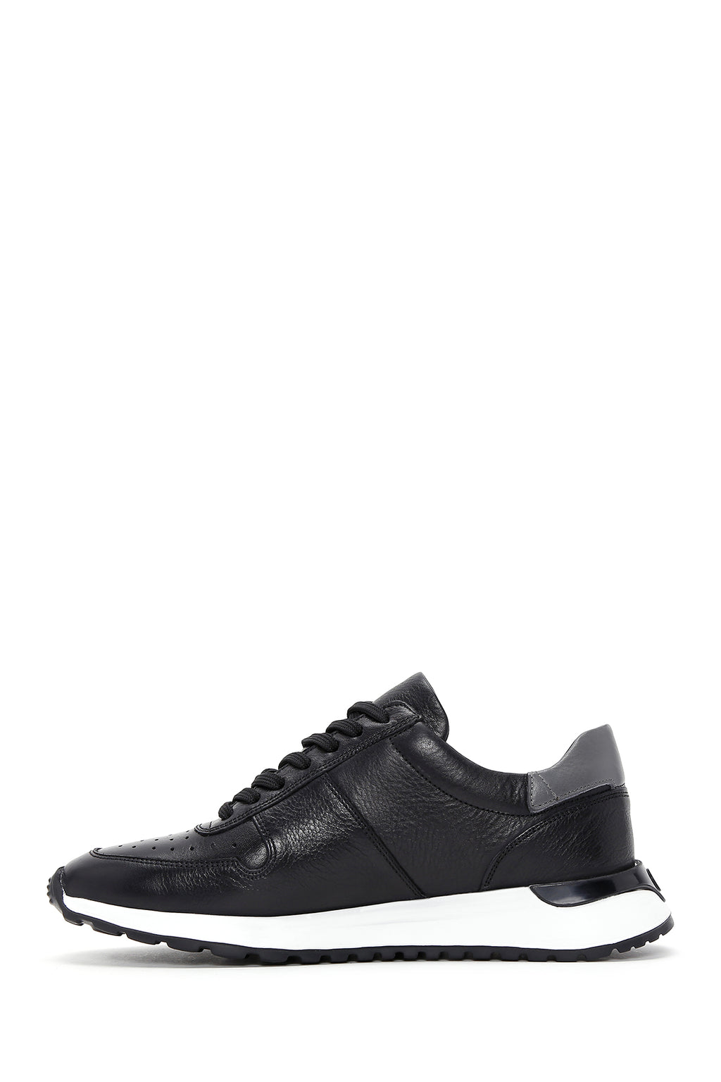 Erkek Siyah Deri Sneaker