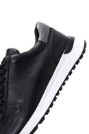 Men's Black Leather Sneaker | Derimod