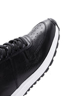 Men's Black Leather Sneaker | Derimod