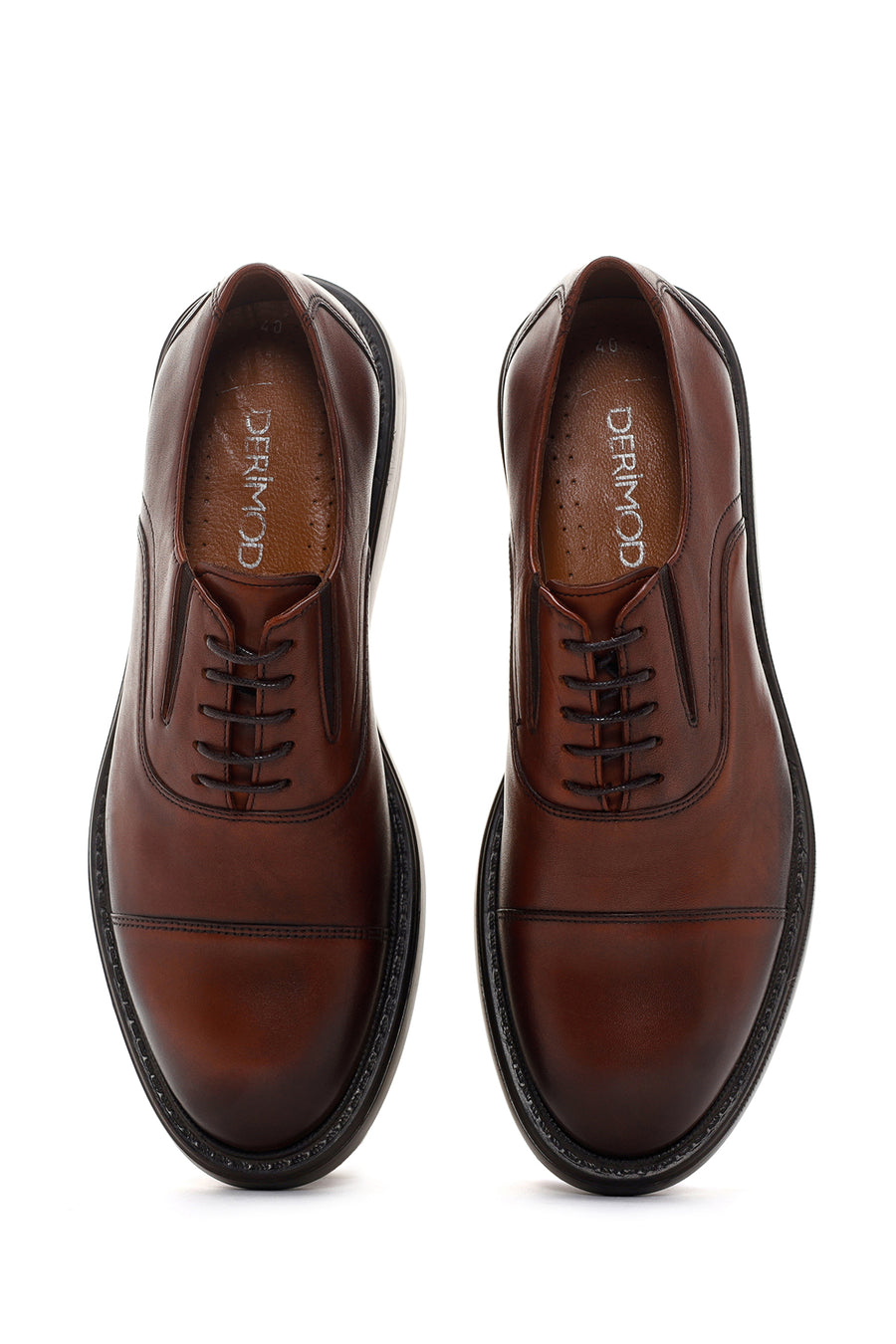 Men's Tan Leather Casual Oxford Shoes