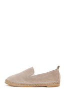 Men's Beige Suede Leather Espadrille | Derimod