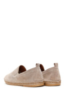 Men's Beige Suede Leather Espadrille | Derimod