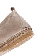 Men's Beige Suede Leather Espadrille | Derimod