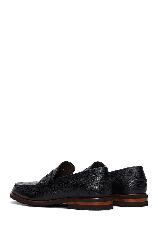 Erkek Siyah Deri Klasik Loafer