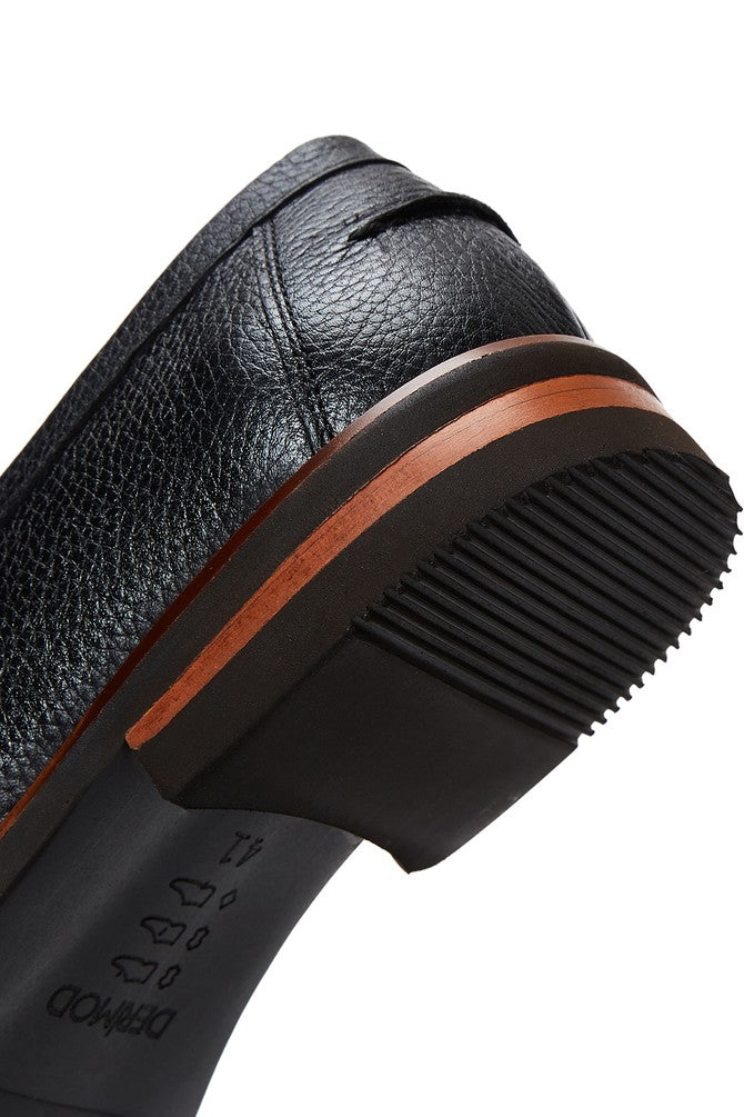 Erkek Siyah Deri Klasik Loafer