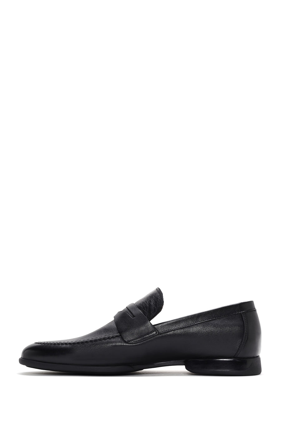 Men's Black Leather Casual Loafer