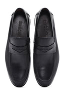 Men's Black Leather Casual Loafer | Derimod