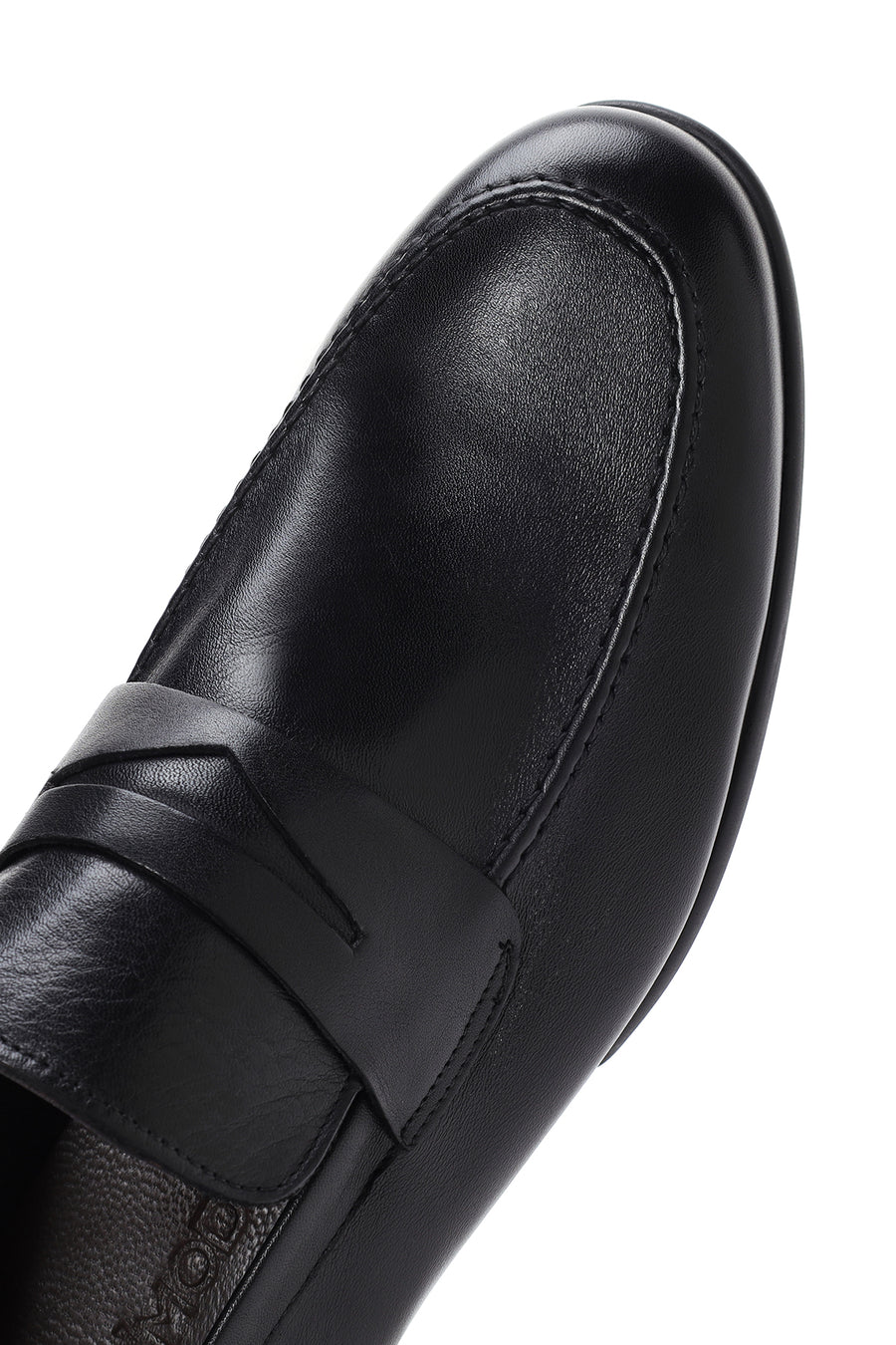 Men's Black Leather Casual Loafer