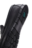 Men's Black Leather Printed Loafer | Derimod