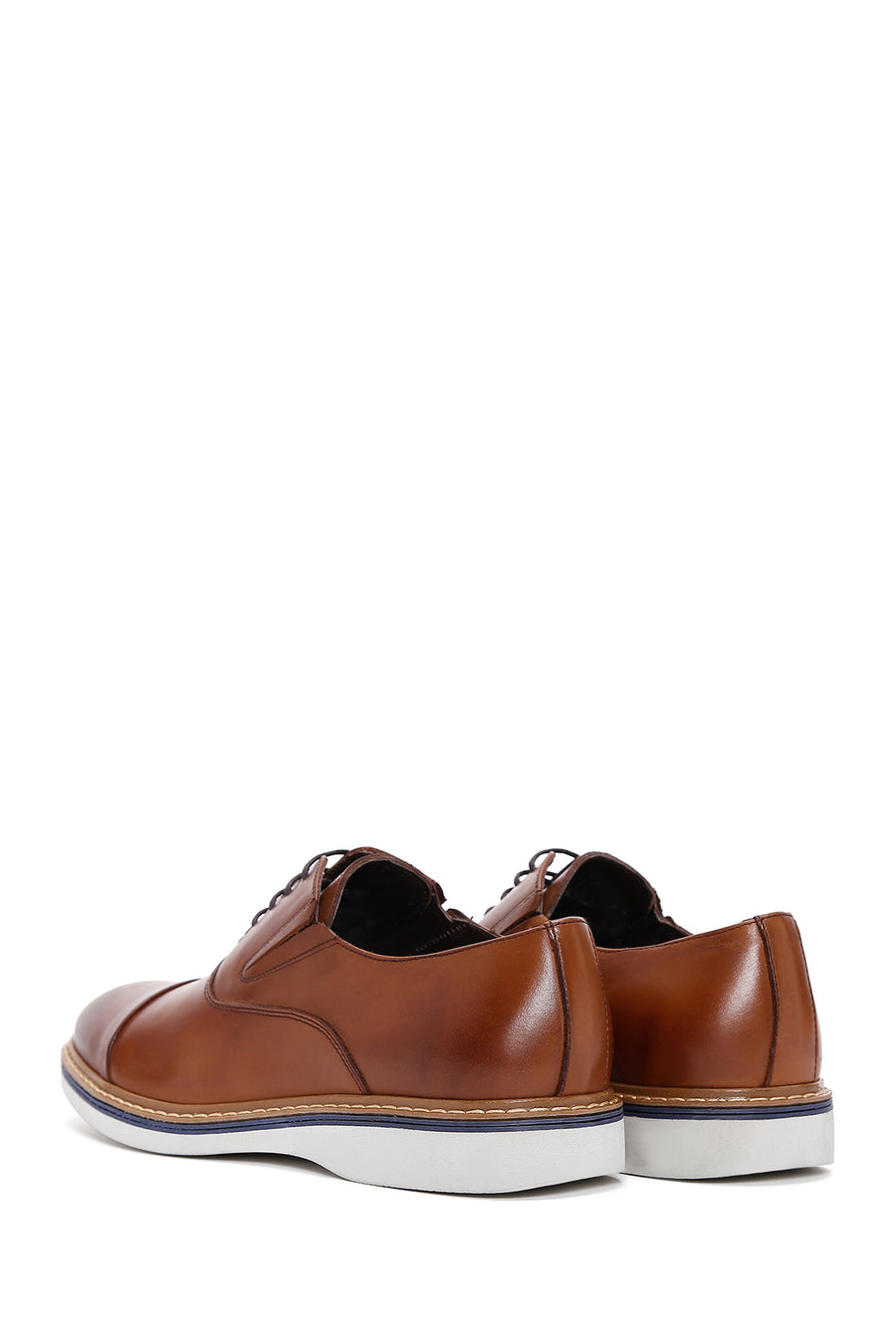 Men's Tan Leather Oxford Shoes